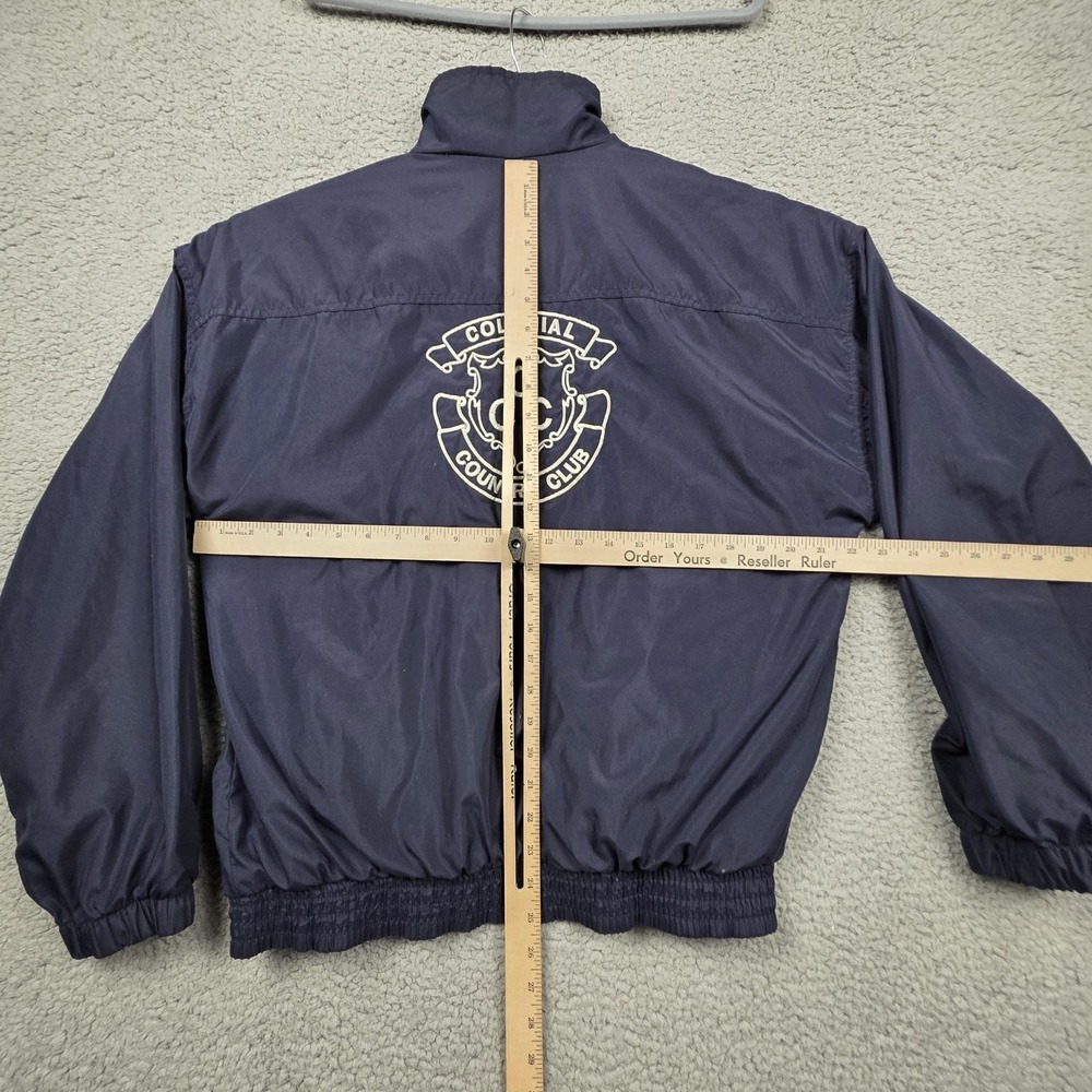 Wilson Jacket Mens Medium‎ Blue Colonial Country Club Golf Windbreaker Full Zip - Picture 6 of 10